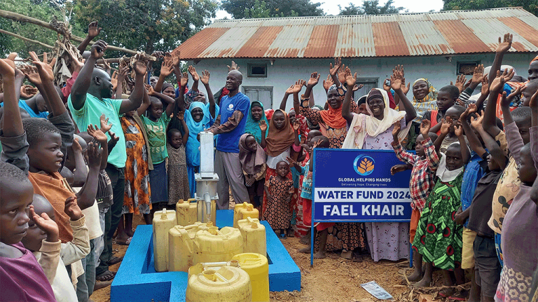Water well project showing infrastructure and community access