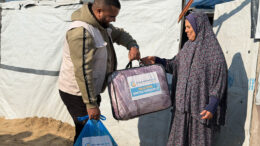 Food distribution during Palestine emergency crisis