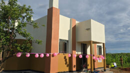 Uganda rural masjid building exterior or construction progress