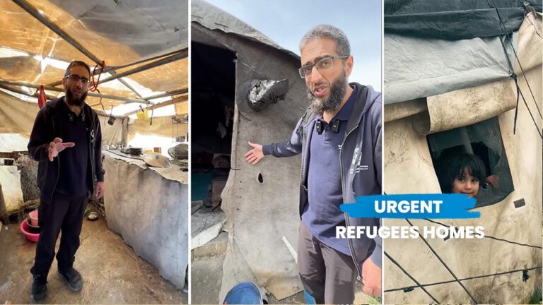 Temporary homes built for refugees in need of safe accommodation