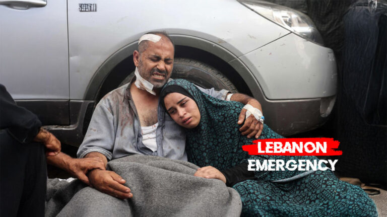 Lebanon emergency situation requiring immediate humanitarian intervention and support