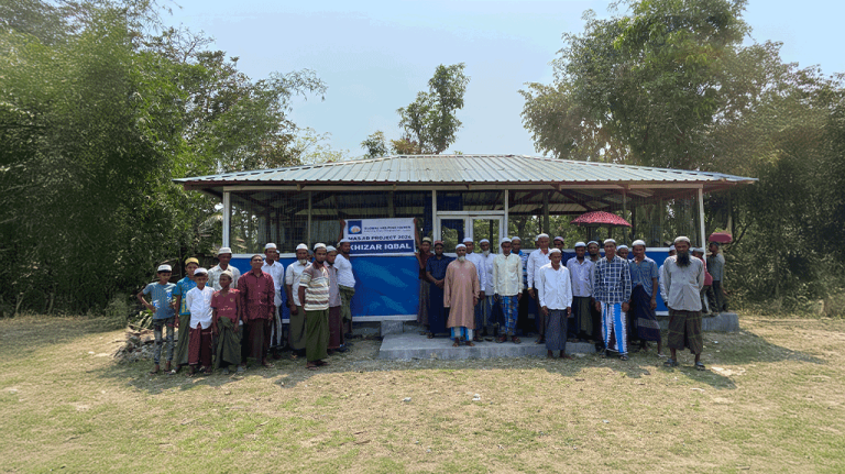 Rohingya refugee masjid construction progress and design