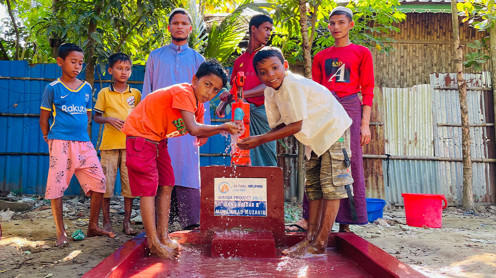 Rohingya Water Pump 39 Water pump installation providing clean water access for Rohingya refugee community