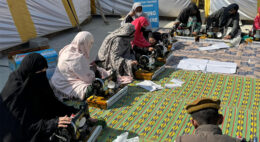 Sewing machine distribution event empowering women with vocational skills