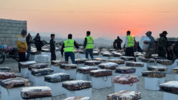 Humanitarian aid distribution or relief work documented on December 24, 2025