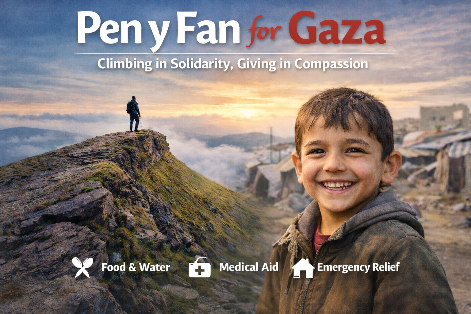 Fasted Climb up Pen y Fan: Gaza Aid