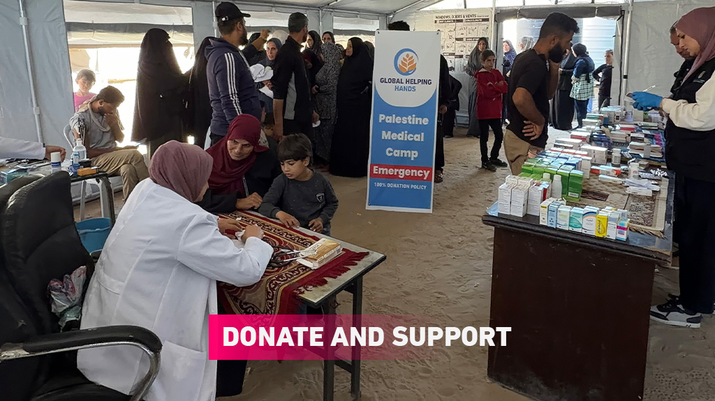 Palestine Medical Camp 2 Medical professionals providing healthcare services at Palestine Medical Camp